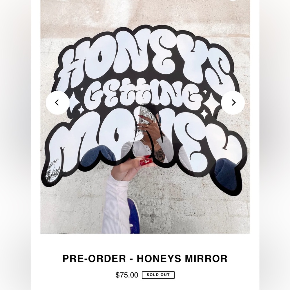 Spacehoes acrylic mirror sign